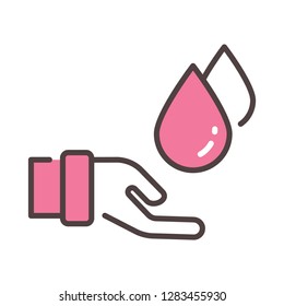 Breast cancer care icon. Single high quality breast cancer care related icon. Isolated breast cancer care symbols in white background. Graphic icons element
