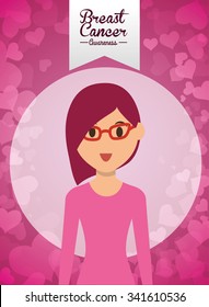 Breast Cancer concept with fight icons design, vector illustration 10 eps graphic.