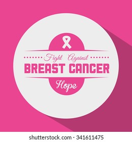 Breast Cancer concept with fight icons design, vector illustration 10 eps graphic.