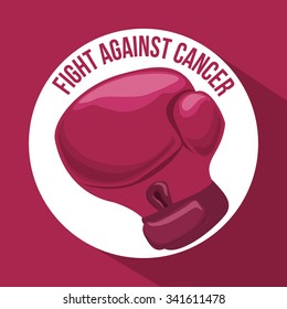 Breast Cancer concept with fight icons design, vector illustration 10 eps graphic.