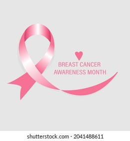 Breast cancer day concept. Pink ribbon. Women's diseases. Wrestling. Suitable for specialized illustrations.