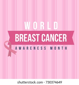 Breast cancer day pink background style