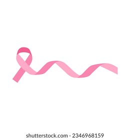 breast cancer day sign pink ribbon illustration