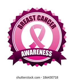 Breast cancer design over white background, vector illustration