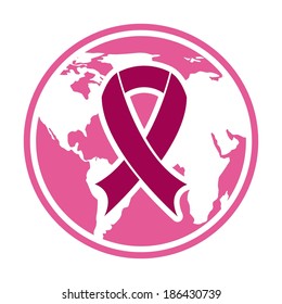 Breast cancer design over white background, vector illustration