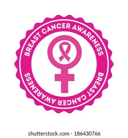 Breast cancer design over white background, vector illustration