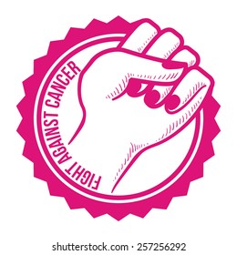 Breast cancer design over white background ,vector illustration.