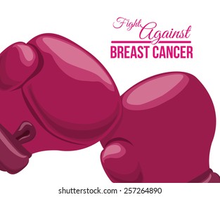 Breast cancer design over white background ,vector illustration.