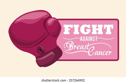 Breast cancer design over white background ,vector illustration.