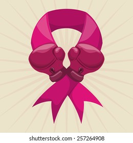 Breast cancer design over white background ,vector illustration.