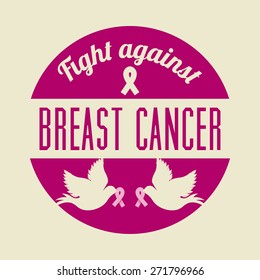 Breast cancer design over white background, vector illustration