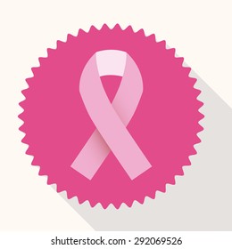 Breast cancer design over white background, vector illustration