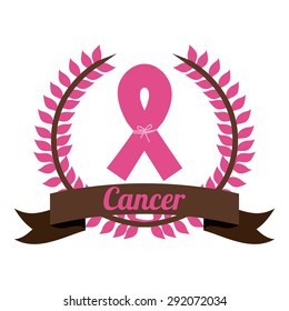 Breast cancer design over white background, vector illustration