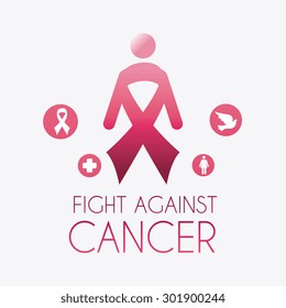 Breast cancer design, vector illustration eps 10.