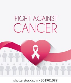 Breast cancer design, vector illustration eps 10.