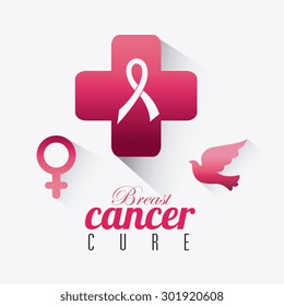 Breast cancer design, vector illustration eps 10.