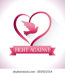 Breast cancer design, vector illustration eps 10.
