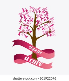 Breast cancer design, vector illustration eps 10.