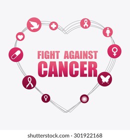 Breast cancer design, vector illustration eps 10.