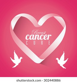Breast cancer design, vector illustration eps 10.