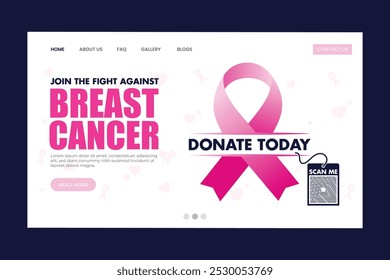 breast cancer donate now website banner