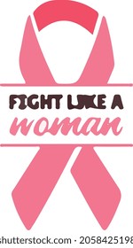 breast cancer fight like woman ribbon