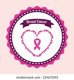 breast cancer graphic design , vector illustration