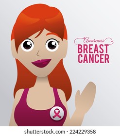 breast cancer graphic design , vector illustration