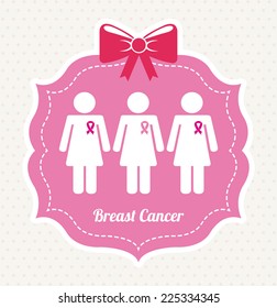 breast cancer graphic design , vector illustration