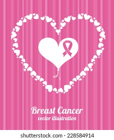 breast cancer graphic design , vector illustration