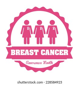 breast cancer graphic design , vector illustration