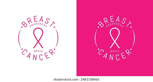 Breast Cancer greeting card template