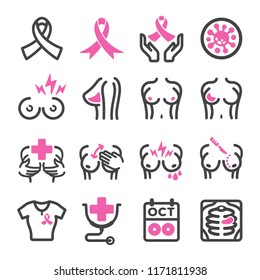 Breast Cancer Icon Set