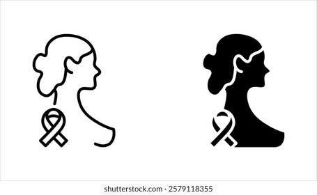 Breast Cancer icon set, diagnostic and treatment, Medical icons. vector illustration on white background