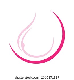 Breast Cancer Information logo design illustration