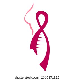 Breast Cancer Information logo design illustration