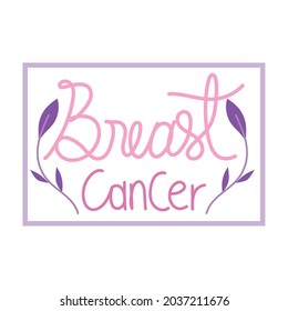 breast cancer lettering handwriting style