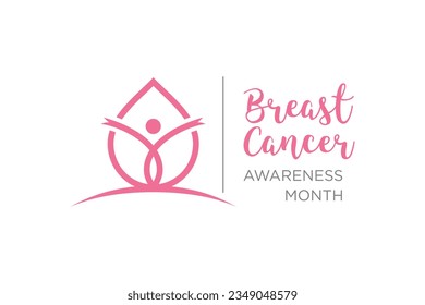 Breast cancer logo design icon element vector idea