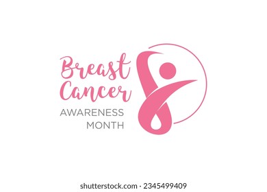 Breast cancer logo element design with creative concept