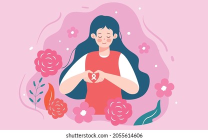 Breast Cancer Month Focus on Women's Health Illustrated Medical cancer cancer poster