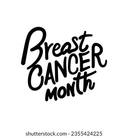 Breast Cancer Month Vector Typography