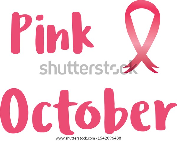 Breast Cancer Motivational Slogans Women Oncological Stock Image