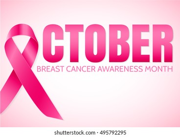 Breast Cancer October Awareness Month Campaign.Women health vector design