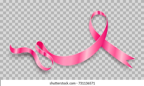 Breast Cancer October Awareness Month Campaign Background with paper pink ribbon symbol