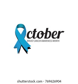 Breast Cancer October Awareness Month Campaign Background. Ribbon symbol. Vector illustration