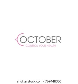 Breast Cancer October. Template For Logo