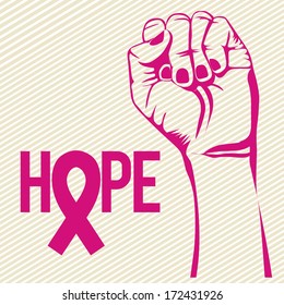 breast cancer over  lineal background vector illustration