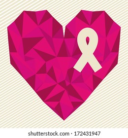 breast cancer over lineal  background vector illustration