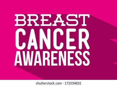 breast cancer over  pink  background vector illustration