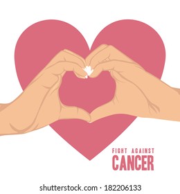 breast cancer over white  background vector illustration - Shutterstock ID 182206133